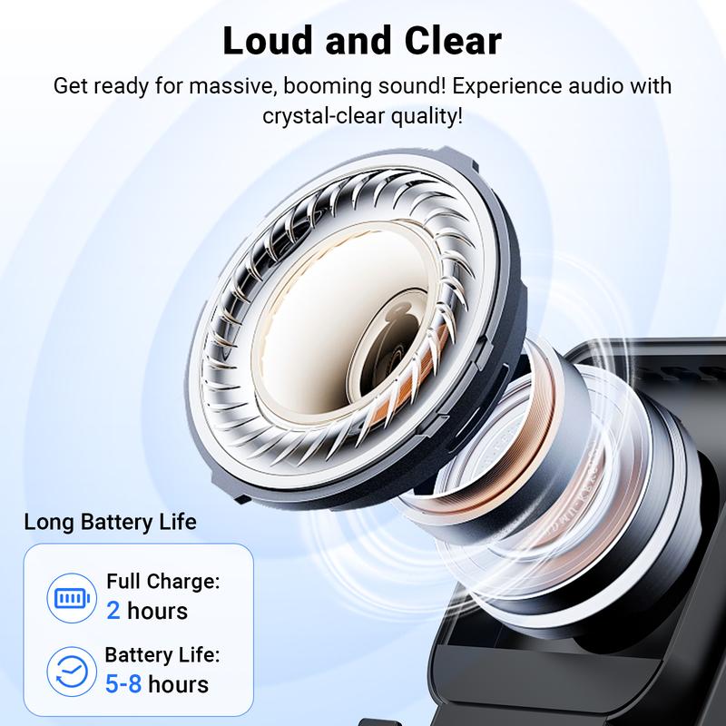 5-in-1 wireless Bluetooth speaker with induction function and adjustable cell phone holder