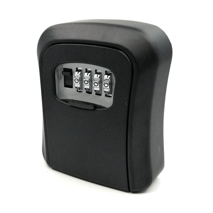 Wall Mount Key Lock Box - 4 Digit Combination Lockbox for Keys Safe Security Storage Resettable Code Lockbox for Outdoor Home Office Garage