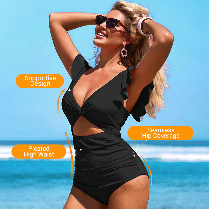 🎁LIMITED TIME PROMOTION - 50% OFF👗Sexy ruffled one-piece swimsuit