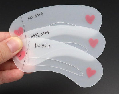 3-Piece Eyebrow Stencil Kit for Perfect Brow Shapes