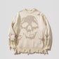 🔥New arrival 50% OFF🎁Sweater with skeleton pattern and dropped shoulders