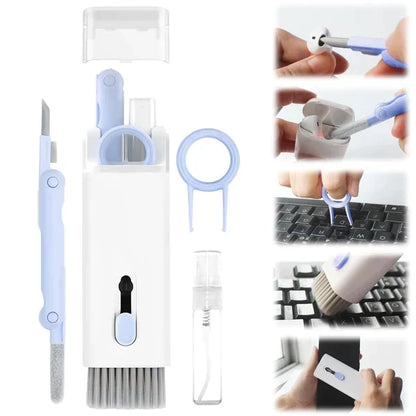 7-in-1 Keyboard Cleaning Tool, Multifunctional Dust Removal Brush for Phone, Earphones, Computer, Laptop Cleaner for Watch, Camera & Lenses, Electronic Gadgets