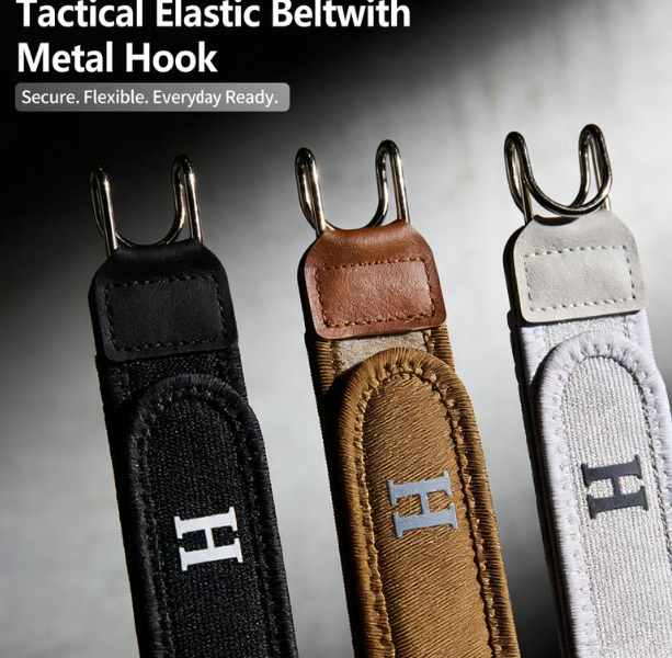 🏆 Last Day Special Price £9.99 ! Tactical Metal Hook Elastic Belt (Unisex)