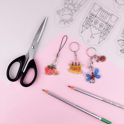 DIY Shrinky Dinks Keychain Set,Kids Art Activities and Party Favors