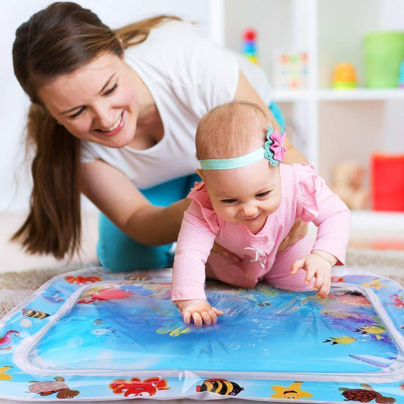 Inflatable water-sensitive mat for babies and pets