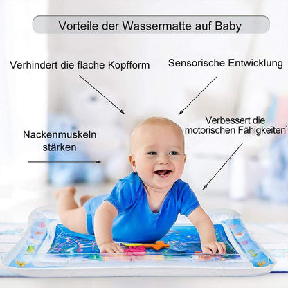 Inflatable water-sensitive mat for babies and pets