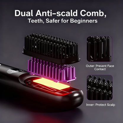 💖LAST DAY 49% OFF💖2-in-1 Straightening &Cordless hair straightener with LED display