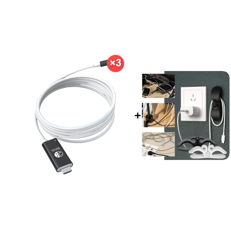 🔌50% OFF NOW ! ✨USB‑C to HDMI Adapter Cable for Switch, PD 100W Fast Charging Port, Plug‑and‑Play Video Conversion Cable for Gaming & Screen Projection