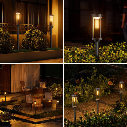 🔆 60% OFF! 💡 SOLAR PATH LIGHTS - Auto On/Off & Waterproof, Warm White LED Garden Lights with 6H Runtime, Easy Installation 🌳✨