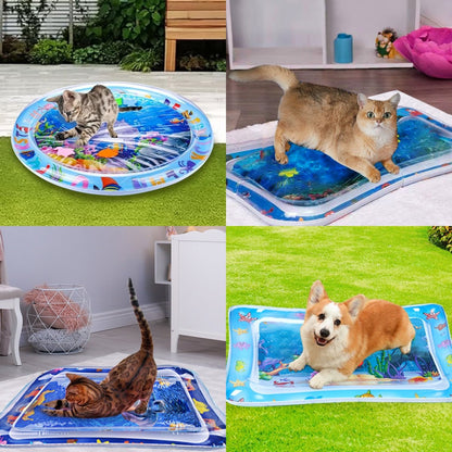 Inflatable water-sensitive mat for babies and pets