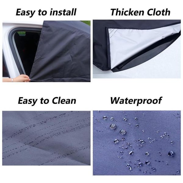 ❄️50% OFF NOW! Windshield Anti-Snow & Anti-Frost Cover with Mirror Protection – Waterproof Windproof Car Front Window Snow Shield, Winter Car Windshield Protector