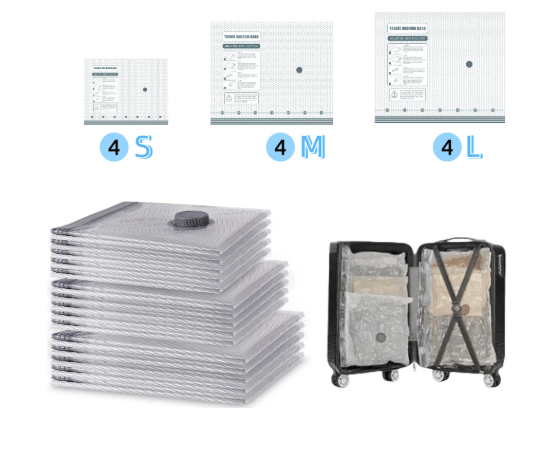 🧳LAST DAY SPECIAL £14.99! 50K+ Sold✨-4000Kpa Cordless Rechargeable Vacuum Sealer Pump, Wireless Electric Air Extractor for Clothes Storage Vacuum Bags Travel Luggage Space Saving