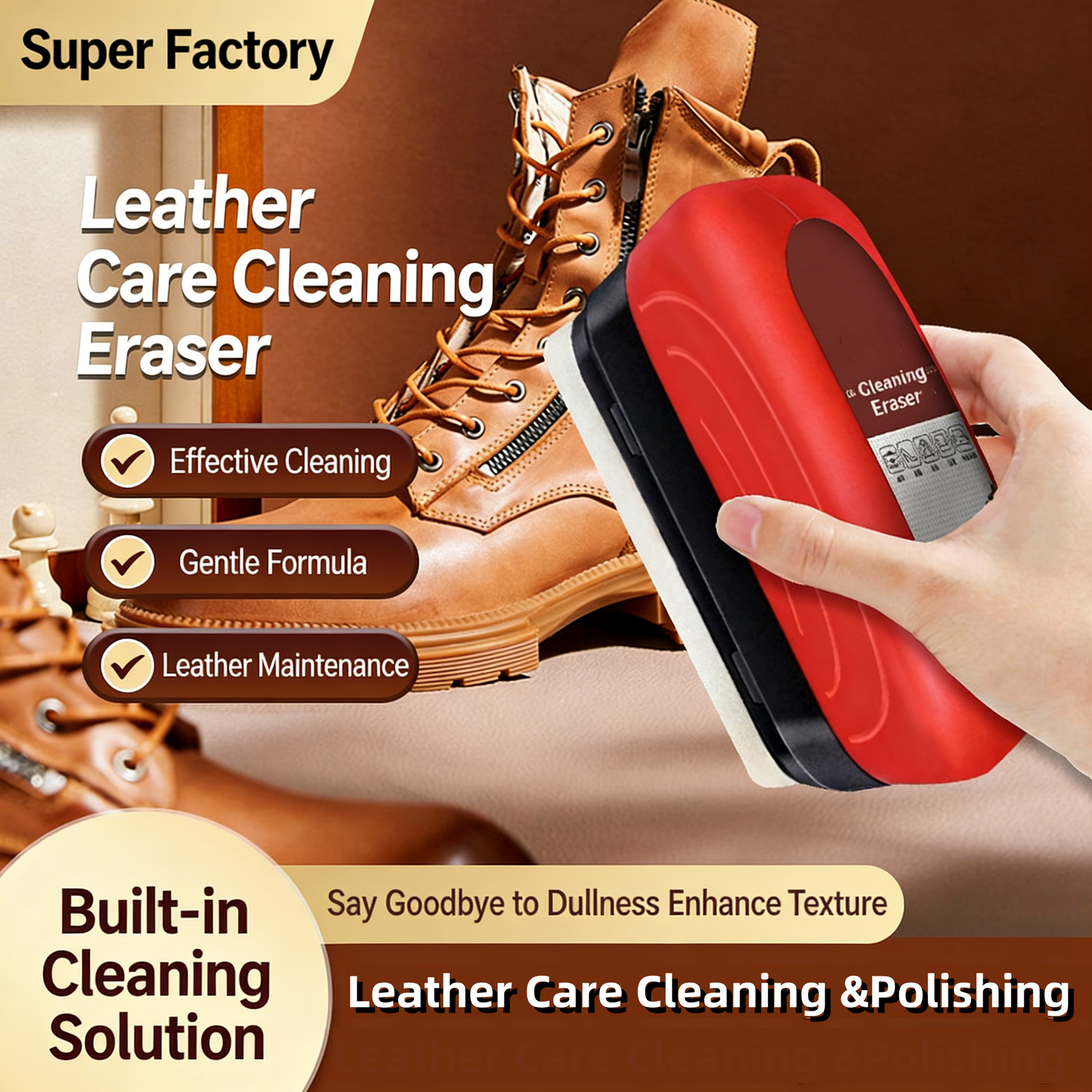 🚗 BUY 2 GET 1 FREE! ✨ Multi-use Leather Oil Care Brush - Easily Repair Leather Scratches 🧼