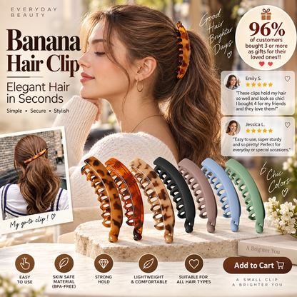 🥳HOT SALE🥳💞50K+ SOLD! Banana Hair Clips – From £6.99! Non-slip, easy open & 6 colors. Elegant ponytails – grab yours! ✅