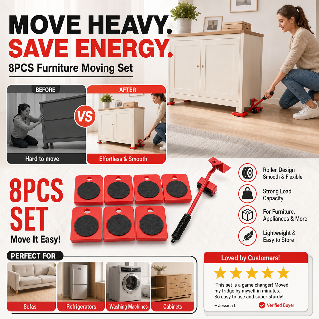 🔥48% off! Hot deal🎁Casters! Move your furniture with ease—all by yourself! They won’t damage your furniture or floors, making it easy to maintain your ideal home environment.