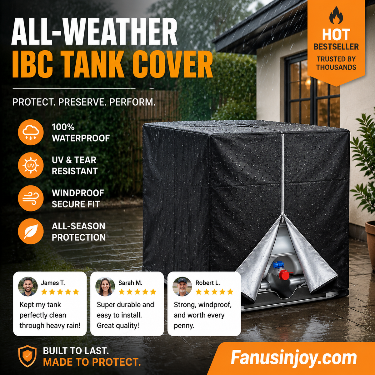 🔥 Limited Time 55% OFF! Safeguard Your Water Quality! 💦 Waterproof Outdoor IBC Tote Cover – Heavy-Duty, UV-Resistant & All-Weather Protection ✨
