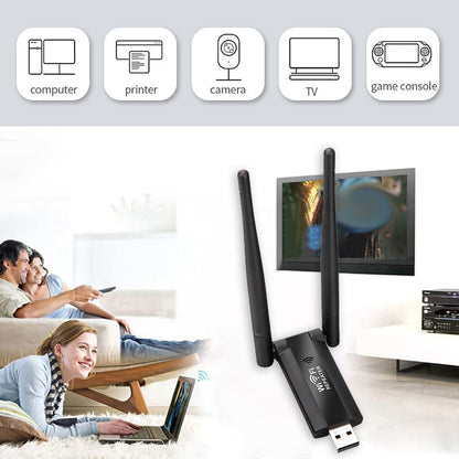 📶 BUY 2 GET 1 FREE! ✨ USB WiFi Booster - Dual Antenna Technology for Enhanced Home/Office Network Coverage with Easy Setup 🏠🚀