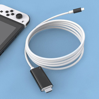 🔌50% OFF NOW ! ✨USB‑C to HDMI Adapter Cable for Switch, PD 100W Fast Charging Port, Plug‑and‑Play Video Conversion Cable for Gaming & Screen Projection