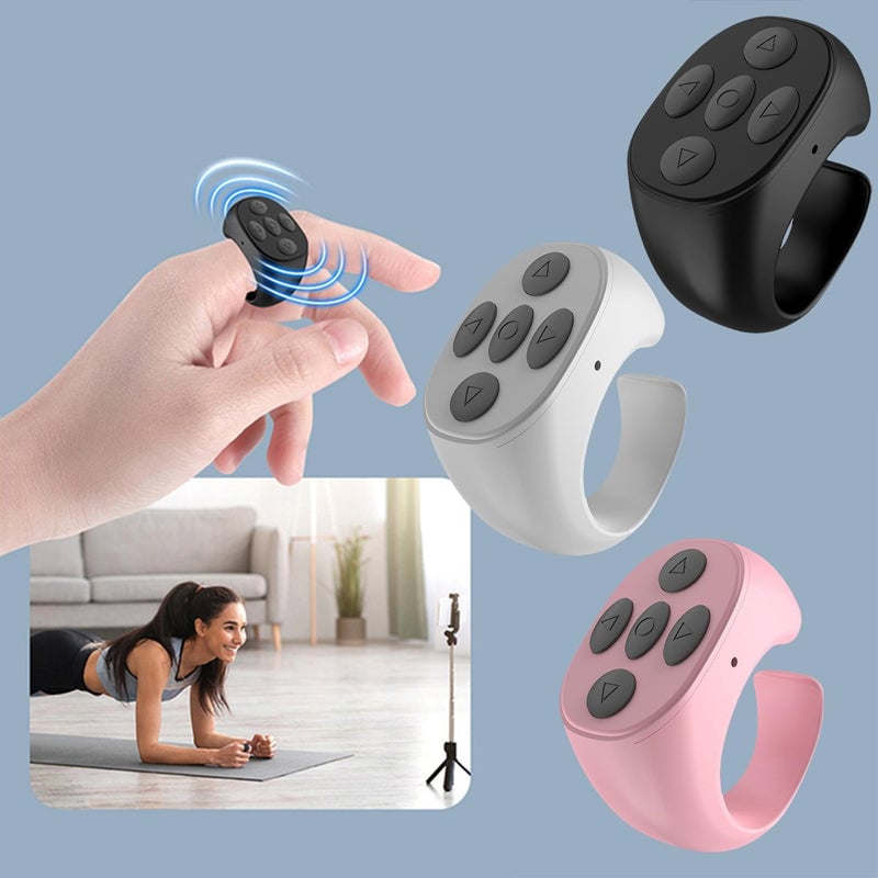 📱 Fingertip Bluetooth Remote Control – Wireless Ring Controller for Short Videos, Selfies & Page Turning