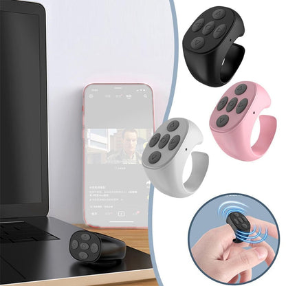 📱 Fingertip Bluetooth Remote Control – Wireless Ring Controller for Short Videos, Selfies & Page Turning