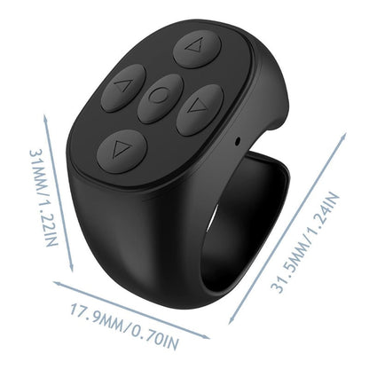 📱 Fingertip Bluetooth Remote Control – Wireless Ring Controller for Short Videos, Selfies & Page Turning