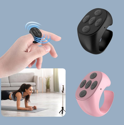 📱 Fingertip Bluetooth Remote Control – Wireless Ring Controller for Short Videos, Selfies & Page Turning