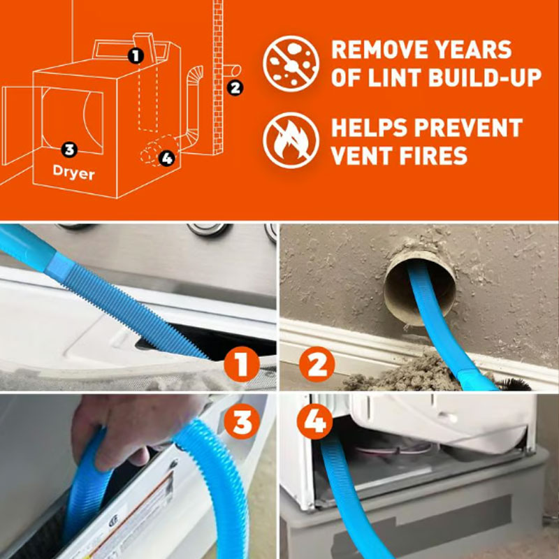 🌬️ LAST DAY SALE 50% OFF✨Detachable Dryer Vent Cleaning Kit