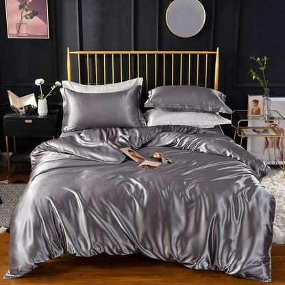 🎁Hot Sale 49% OFF⏳25 Momme Luxury Pure Mulberry Silk Bedding Set of 4