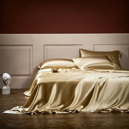 🎁Hot Sale 49% OFF⏳25 Momme Luxury Pure Mulberry Silk Bedding Set of 4
