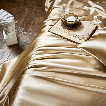 🎁Hot Sale 49% OFF⏳25 Momme Luxury Pure Mulberry Silk Bedding Set of 4