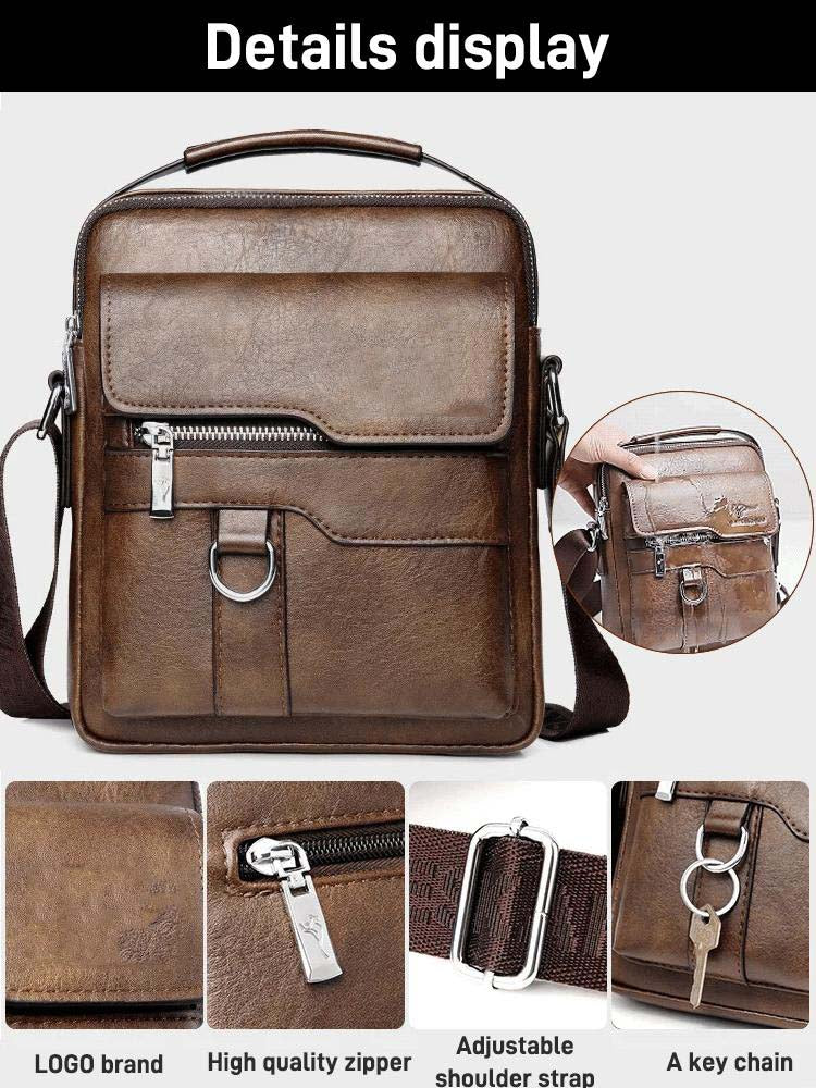 💼 50% OFF NOW!🚶‍♂️ Business Men's Casual Crossbody Bag – Water-Resistant PU Leather – Practical Shoulder Messenger Bag 🌧️