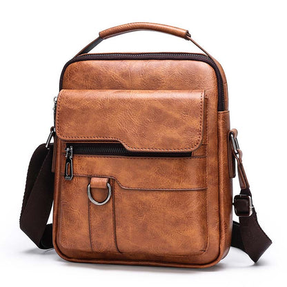 💼 50% OFF NOW!🚶‍♂️ Business Men's Casual Crossbody Bag – Water-Resistant PU Leather – Practical Shoulder Messenger Bag 🌧️