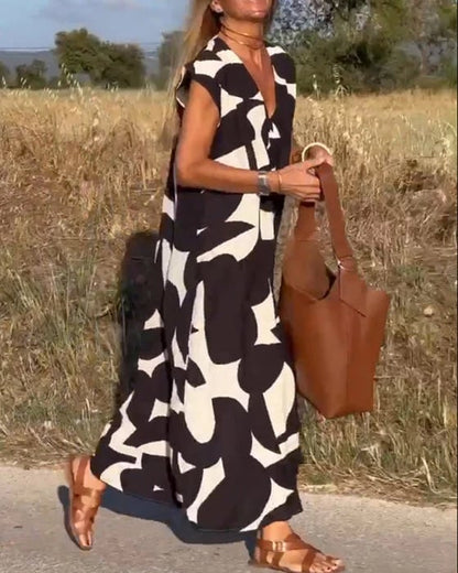 🎁Hot Sale 49%🔥V-Neck Print Dress