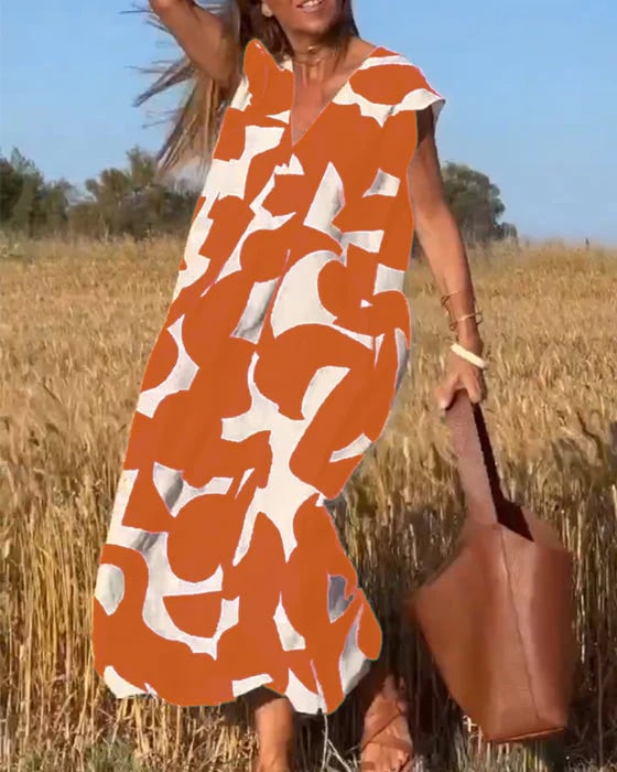 🎁Hot Sale 49%🔥V-Neck Print Dress
