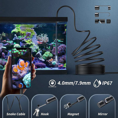 ⏳50% OFF Limited Time! 🔍 Waterproof HD Endoscope Camera for Android & iPhone