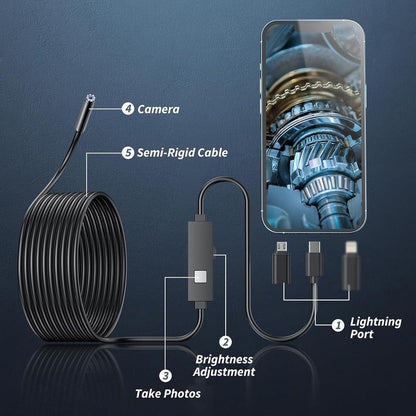 ⏳50% OFF Limited Time! 🔍 Waterproof HD Endoscope Camera for Android & iPhone
