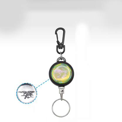 🔑 BUY 1 GET 1 FREE! 🌀 Heavy-Duty Retractable Keychain – Durable Cable, Compact Design & Holds Keys/Cards Securely 💳