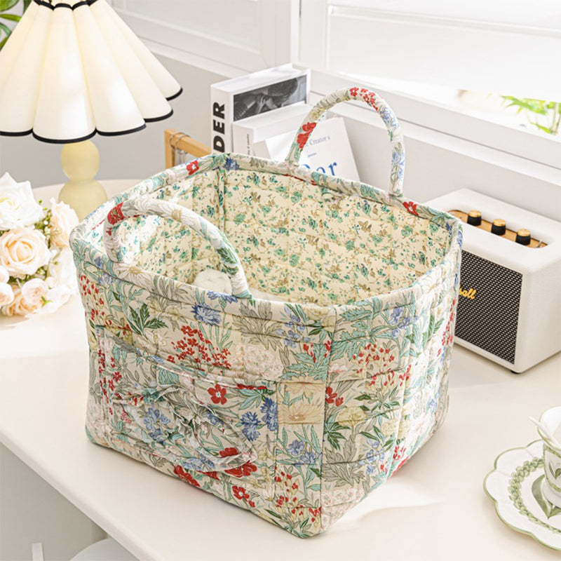 ✨2026 Hot Sale 49%OFF⌛Portable Floral Fabric Storage Basket