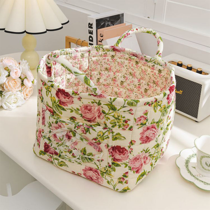 ✨2026 Hot Sale 49%OFF⌛Portable Floral Fabric Storage Basket