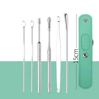 📢50% off for a limited time only📢Portable 6-piece stainless steel ear piercing kit - Spiral ear tool✨