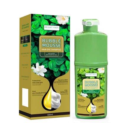 💈50% OFF NOW! Long-Lasting Plant-Based Foam Hair Dye, Bubble Mousse Hair Dye Shampoo, Easy At-Home Hair Color, Gentle Formula for Gray Hair Coverage