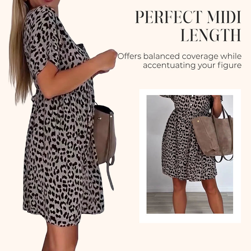 🔥Last Day Promotion 49% OFF💖Women's Casual V-Neck Short Sleeve Dress