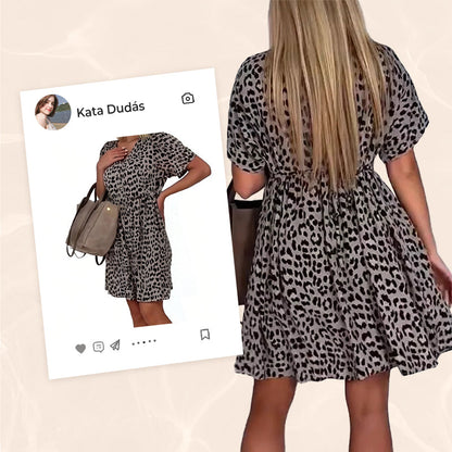 🔥Last Day Promotion 49% OFF💖Women's Casual V-Neck Short Sleeve Dress