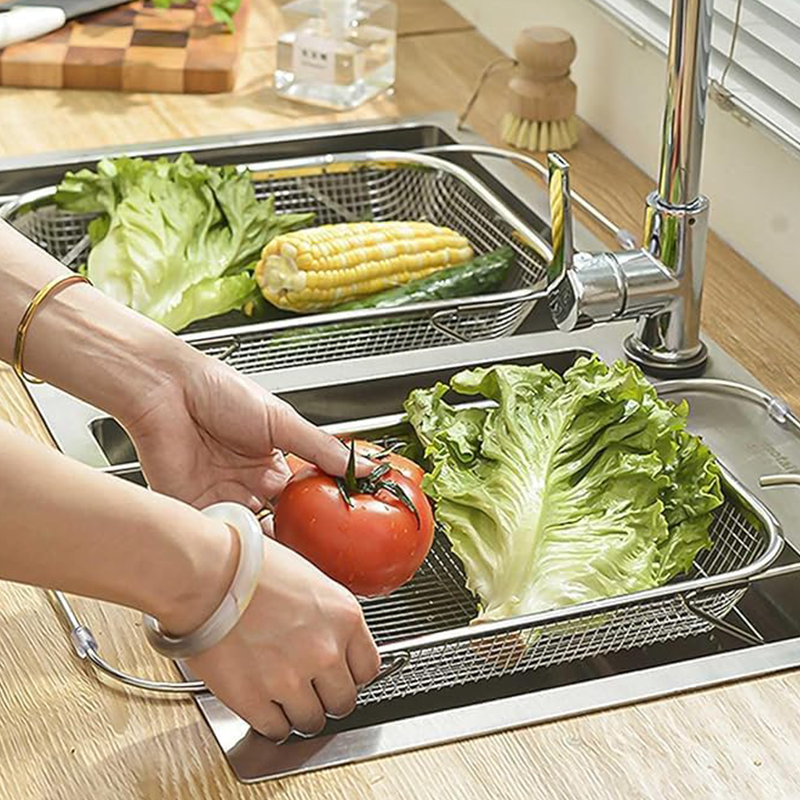 Stainless Steel Telescopic Drainer Basket