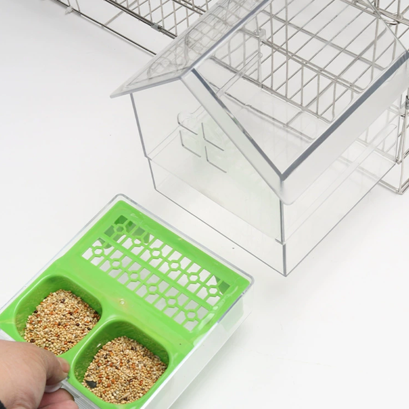 🦜 Pull-Out Parrot Feeder | 2-in-1 Food & Water Bird Cage Feeding Station
