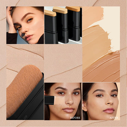 🎅Hot Sale 50% OFF🔥✨2-in-1 Foundation Stick with Brush