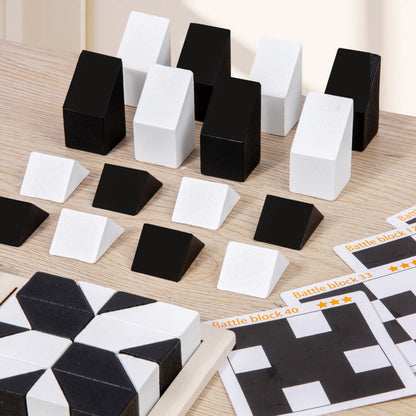 🏆 Last Day Special Price £9.99 ! 🧩Creative Black & White Block Puzzles Set for Kids