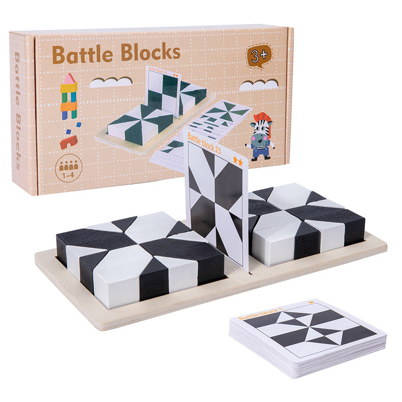 🏆 Last Day Special Price £9.99 ! 🧩Creative Black & White Block Puzzles Set for Kids