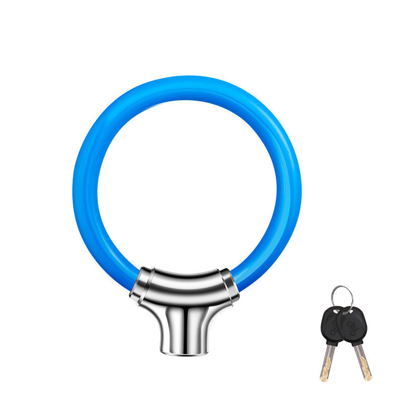 🚲 Portable Anti-Theft Ring-Shaped Steel Cable Lock for Bicycles 🔒