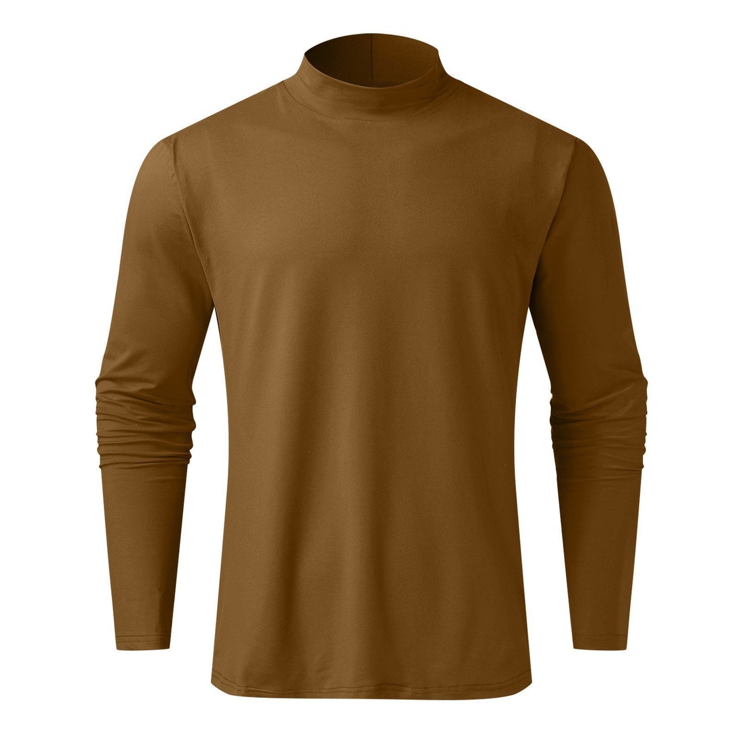👕 50% OFF NOW! ✨ Men's High Neck Slim Fit T-Shirt - Stretchy & Breathable Fabric, Modern Style for Gym or Casual Wear 🏃‍♂️📦